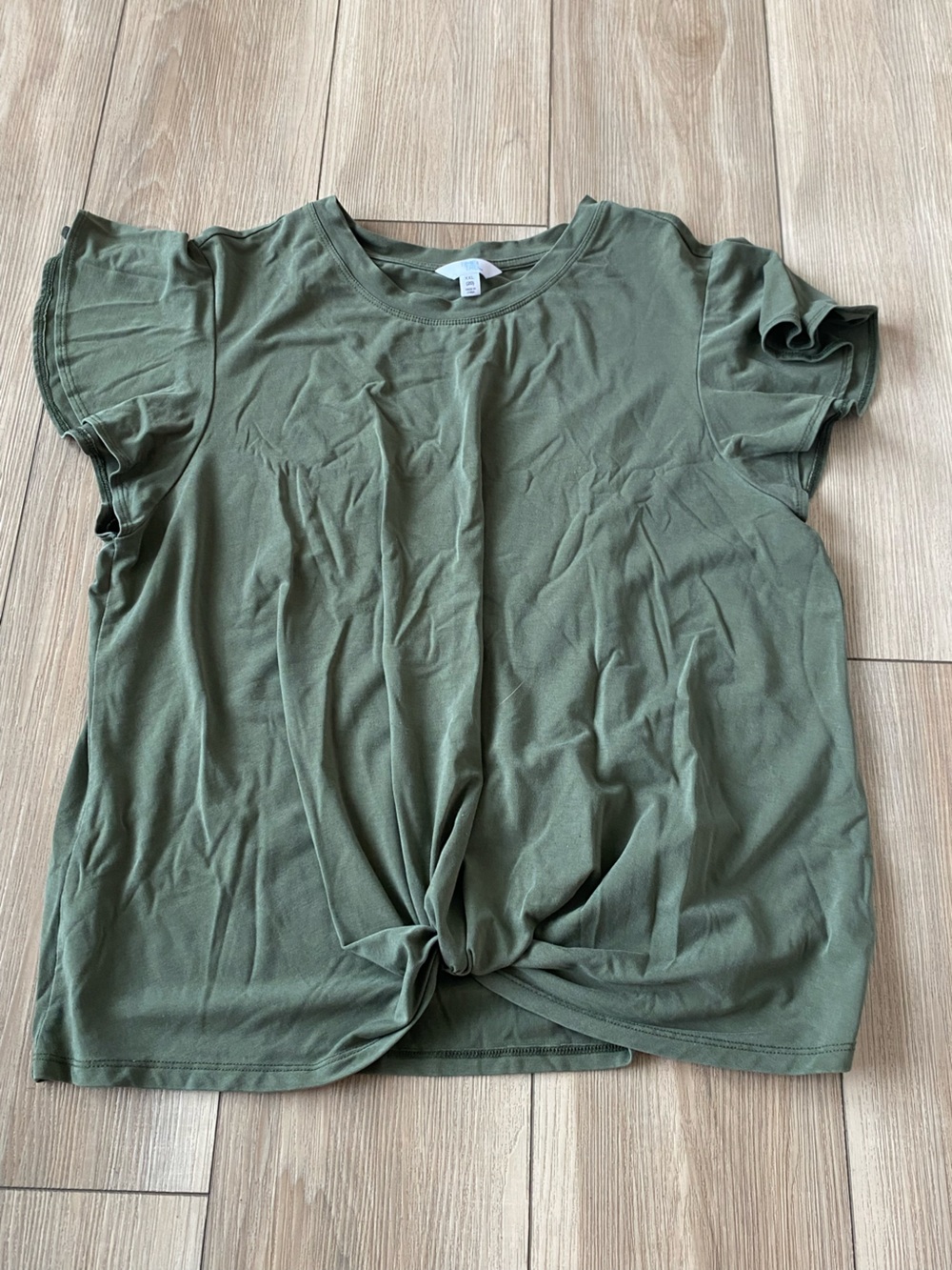 Time and Tru Olive Green Short Sleeve Tee